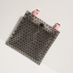 移動ポケット　蓋なし　pvc　黒ドット