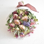 ドライフラワースワッグ"happy day！~芍薬とバラ"~
