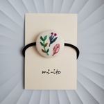 刺繍ヘアゴム🌷　no.489    くるみぼたん　💛送料無料💛　