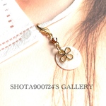 ［再販］シェルプレートチャーム🏖〜Swarovskiブラウン〜