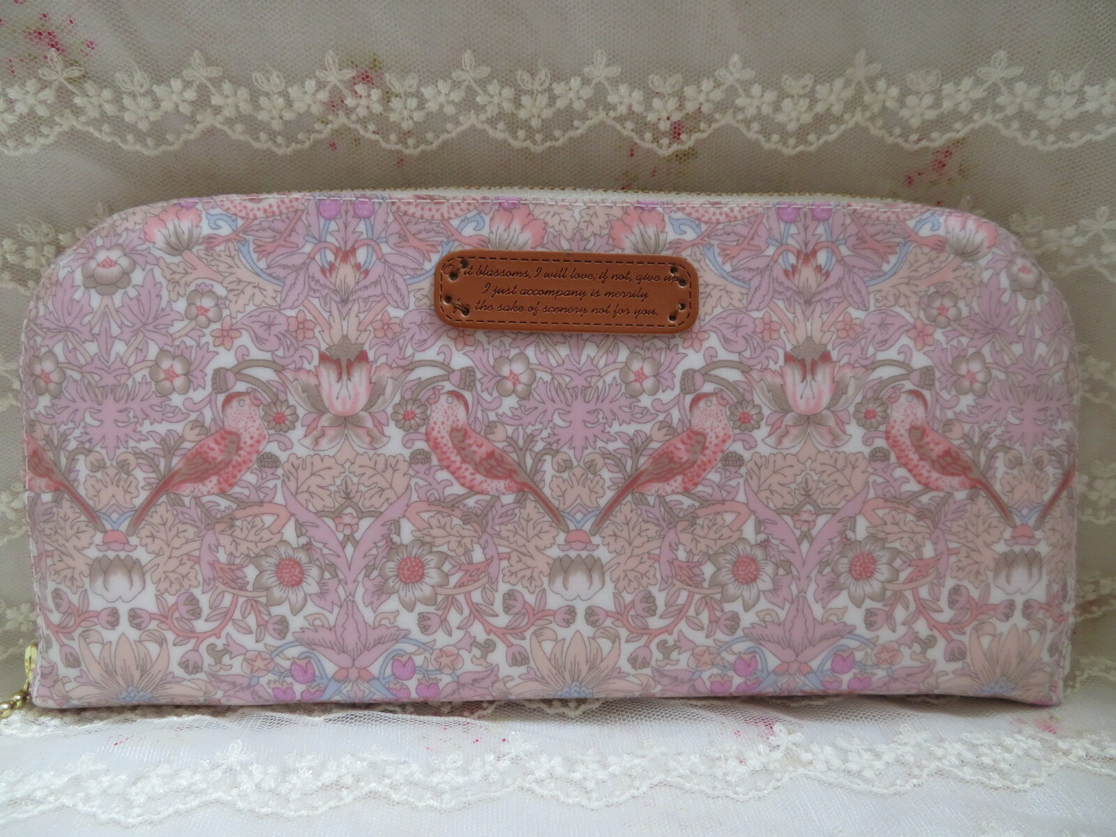 ストロベリーシーフスプリング　ピンク　リバティ　長財布　ハンドメイド