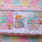 hana*ハンドメイド★ハローベイビー横長パッチワークポーチ☆ハローベイビー