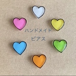 ハンドメイドピアス　ハート