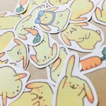 【24】たれ耳うさぎフレークシール