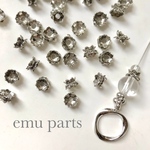 チベット beads cap antiquesilver 6p