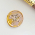 シーリングスタンプヘッド「Thank you 」 丸タイプ2.5センチ