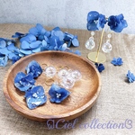 水入りガラスドームの紫陽花ピアス、イヤリング🌸