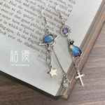 宇宙・月うさぎさんと土星/ピアス/ノンホールピアス