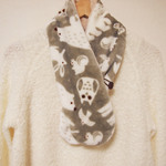 森の動物柄ふわふわ♪リバーシブルマフラー