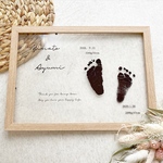 【A4サイズ 横 兄弟＊手形足形】インテリアにとけ込むsimple art𓂃⋆꙳ クリアポスター