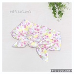【再】ネッククーラー＊ダブルガーゼ＊大人＊水彩タッチの小花柄ピンク系＊熱中症対策＊発熱時