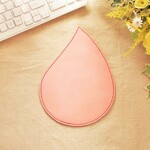 ～『一粒の涙』～ のような形をしたマウスパッド　牛革　桜ピンク色　タイプⅢ　✻㊼✻