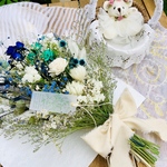 爽やかブルーな♪ドライフラワースワッグbouquet♡
