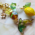◇2568 🍋レモンイルカのストラップ・バッグチャーム🐬🌴 
