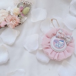 [完成品]シフォンマタニティロゼット＊くすみピンク