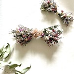 リボンスワッグ○野の花スワッグ30センチサイズ ○ドライフラワーピンク＆ラベンダー