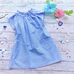 《子供服》スモックワンピース【ハンドメイド】100cm サッカーストライプ
