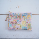 ★One side all skeleton pouch　LIBERTY　フォーゲットミーノッツ　16X　◆マスクケース　小物入れ　カードケース
