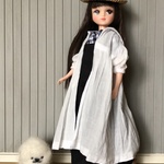 リカちゃん服＊セーラーカラー羽織りワンピ
