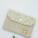 猫刺繍の蛇腹ポーチ