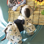 aibo用浴衣トンボ生成り