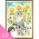 ペット似顔絵【A3サイズ】　癒しのリアルタッチ (犬 猫 ペット肖像画 パステル画)