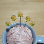 オレンジとライムのフルーツまち針