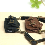 革細工　スナップマイクロかばん　調整紐　一つ　micro  bag.