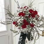 flower bouquet  " thorny bouquet " フラワー スワッグ  ドライフラワー ブーケ バラ かすみ草
