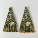 KUNE ビーズピアス　-olive-