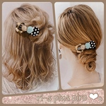  選べる4color ♥ パステル × ドット ◌𓈒𓐍‎◌𓈒𓐍  ヘアクリップ