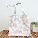 【SALE】★スクエアバッグ２２★トートバッグ フラワーグレー