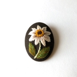 Grande fleur  刺繍ブローチ    