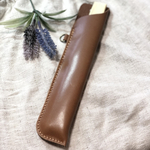 レザー　扇子ケース　手縫い