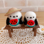 1点限り　　スイカ美味しいね🍉シマエナガ