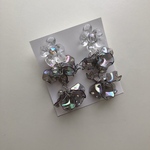 【７月下旬再販】Aurora  clear Flower leaf pierce earring