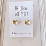 蓮の葉ピアス　チタンピアス