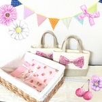 T様オーダー品 メルちゃん 夢見るイチゴちゃんベッド & 子供用ミニ手提げ