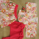 emiko1131様オーダー品　80ｃｍ　着物＆袴もどき＆スカート、髪飾り