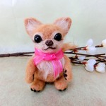 チワワピンクのリボン