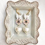 ❤️再販10❤️ 白猫とハートのアクセサリー　ピアス　イヤリング　ブローチ　　昭和レトロ　レトロ　レトロポップ　ファンシー　大ぶり　