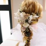 大人可愛いドライ風ヘッドドレス【ホワイト】　全4色　ベリー　パンパス　　前撮り　パーティ　成人式　卒業式 