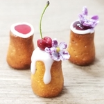 60%off☆ミニケーキセットＡ《 すみれの花の砂糖漬け・ルーネベリタルト》(ミニチュアスイーツ)