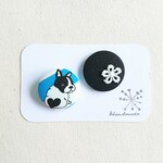★くるみボタンブローチ★