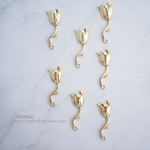 【8pcs.】チューリップチャーム メタルパーツ ／ P-43GD