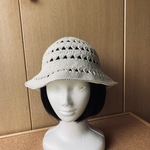 ラメ入りコットン混のゆったり帽子