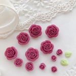 ボルドー　樹脂 薔薇 パーツ ローズ   4