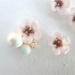 （片耳）桜のイヤーカフ・ノンホールピアス