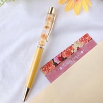 ビタミンカラーでリフレッシュ❁ クリスタル付き⑅︎⋆︎ ハーバリウムボールペン 黄色