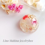 ＊クリアブーケ風＊「L」*🌸桜貝バタフライ×星の砂⭐ レジンアクセサリー ヘアゴム